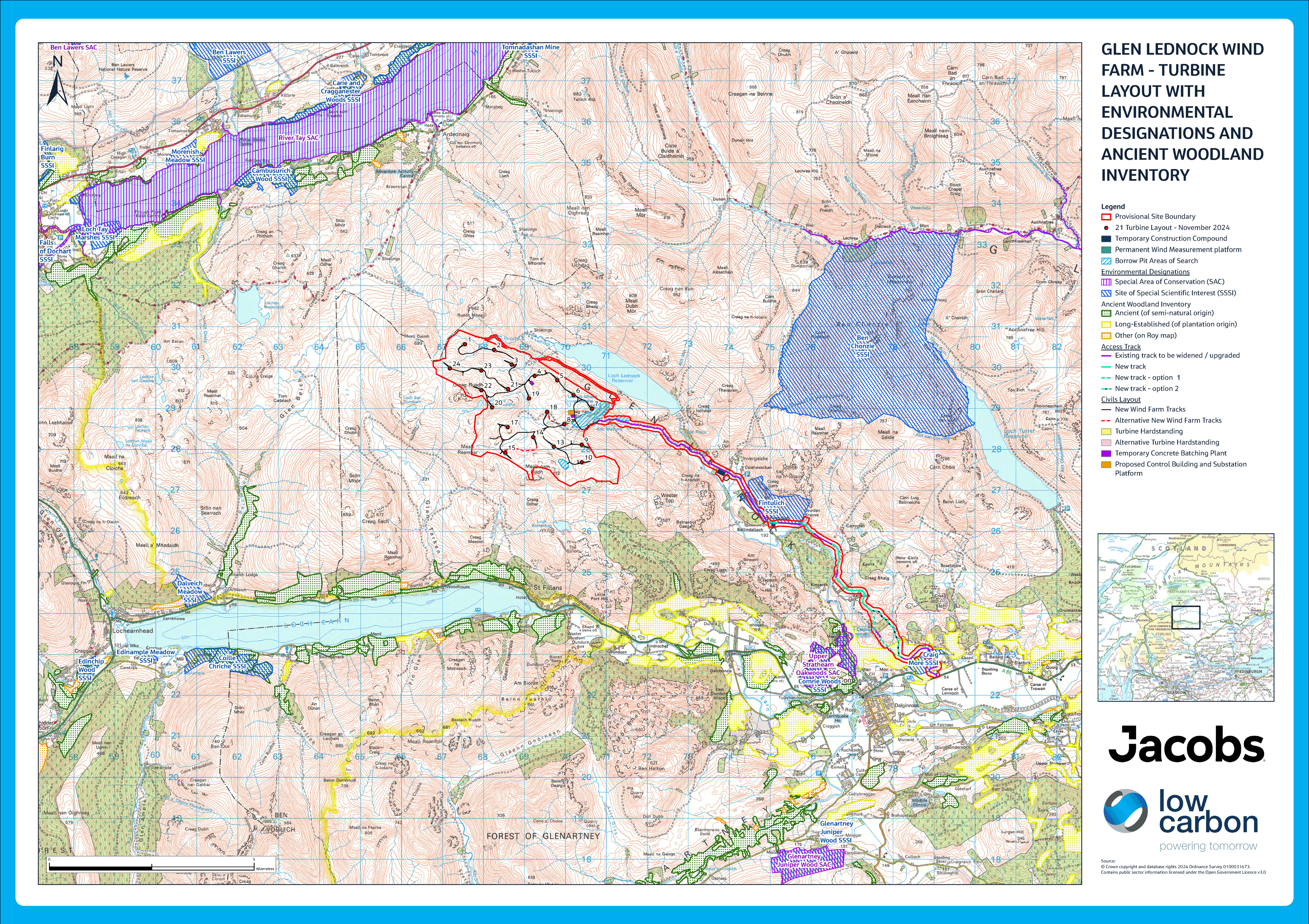 Turbine Layout with Environmental Designations